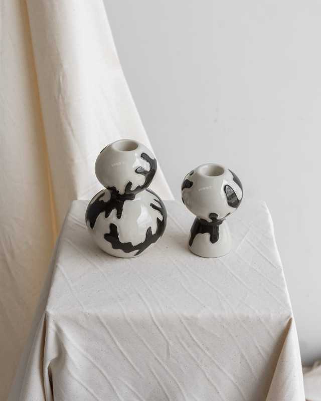 Candle Holders Mixed, Pair